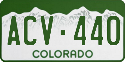 CO license plate ACV440