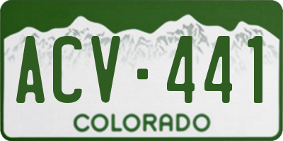 CO license plate ACV441