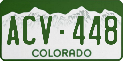 CO license plate ACV448