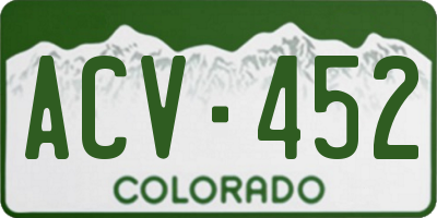 CO license plate ACV452