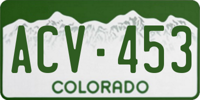 CO license plate ACV453
