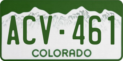 CO license plate ACV461