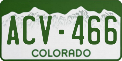 CO license plate ACV466