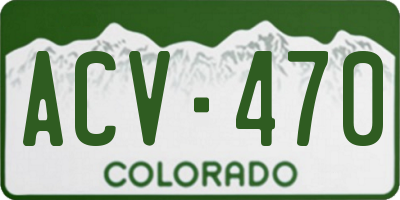 CO license plate ACV470