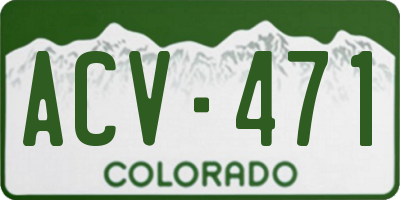 CO license plate ACV471