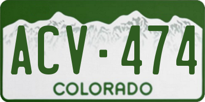 CO license plate ACV474