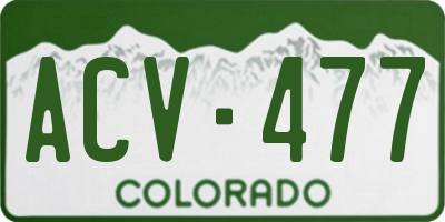 CO license plate ACV477