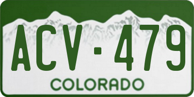 CO license plate ACV479