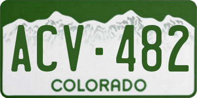 CO license plate ACV482
