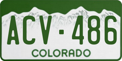 CO license plate ACV486