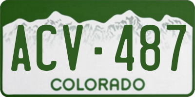 CO license plate ACV487
