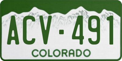 CO license plate ACV491