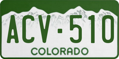 CO license plate ACV510