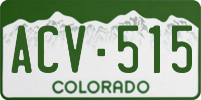 CO license plate ACV515