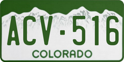 CO license plate ACV516