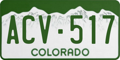 CO license plate ACV517
