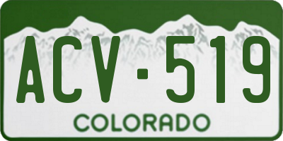 CO license plate ACV519