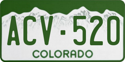 CO license plate ACV520