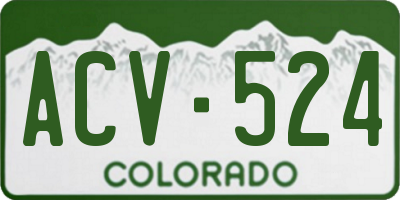 CO license plate ACV524
