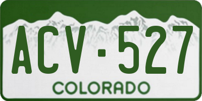 CO license plate ACV527
