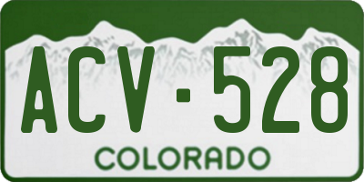 CO license plate ACV528