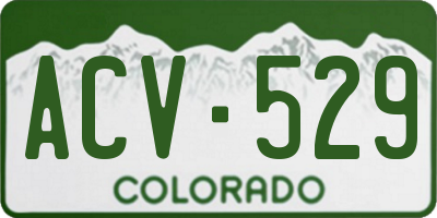 CO license plate ACV529