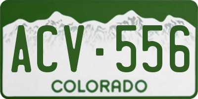 CO license plate ACV556