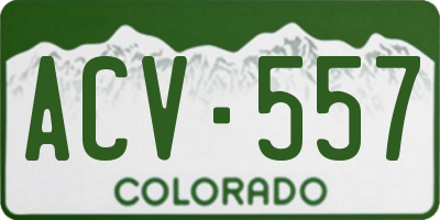 CO license plate ACV557