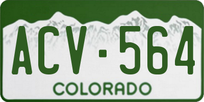 CO license plate ACV564