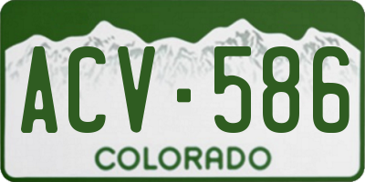 CO license plate ACV586