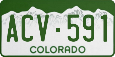 CO license plate ACV591