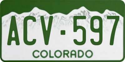 CO license plate ACV597