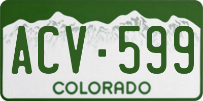 CO license plate ACV599