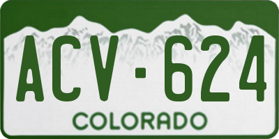 CO license plate ACV624