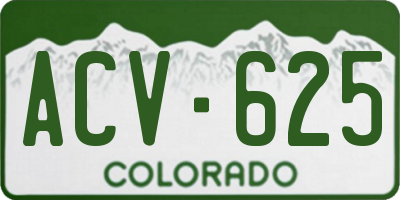 CO license plate ACV625