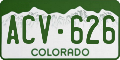 CO license plate ACV626
