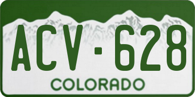 CO license plate ACV628