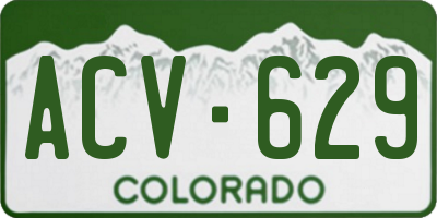 CO license plate ACV629