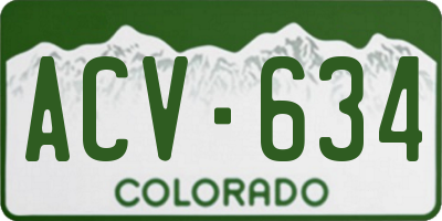 CO license plate ACV634
