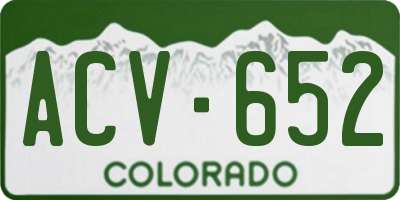 CO license plate ACV652