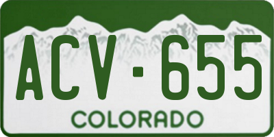CO license plate ACV655