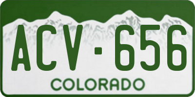 CO license plate ACV656
