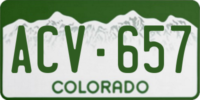 CO license plate ACV657