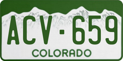 CO license plate ACV659