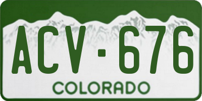 CO license plate ACV676