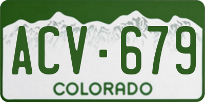 CO license plate ACV679