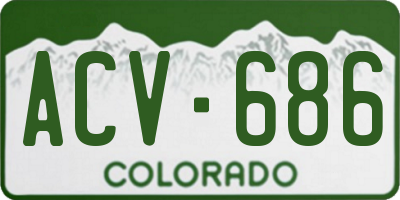 CO license plate ACV686