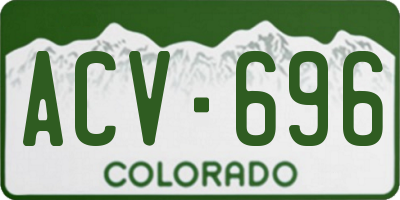 CO license plate ACV696