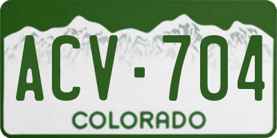 CO license plate ACV704