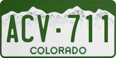 CO license plate ACV711